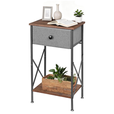 Night Stand, Small End Table for Small Spaces, Wood Side Table for Living Room, Bedside Table with Drawer for Bedroom, Easy Assembly